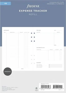 Filofax Lifestyle Refill, Tamaño A5, Organizador Recarga, Libro Blanco, Rastreador de Gastos - Imagen 1 de 1
