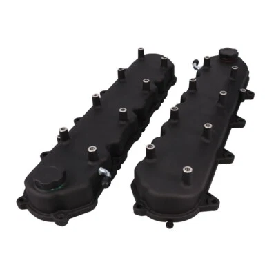 GM LT GEN V Black Cast Aluminum Valve Covers w/ Coil Mounts 5.3 6.2 LT1 LT4 L83 - Image 1 of 4