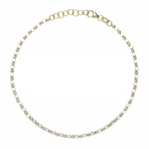 Bracelet With Spheres And Cubes Gold 18 TCW - Picture 1 of 1