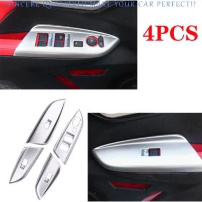 Interruptor de bloqueo de elevación de ventana plateado mate para Honda Fit Jazz GK5 2014-2020 Foto 1 de 4