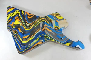 Swirled Hardtail Reverse Destroyer body fits Ibanez (tm) RG and Jem Necks P700 - Picture 1 of 5