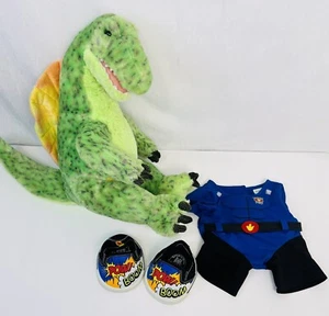 Build-A-Bear Workshop Dinosaur Plush Green Dimetrodon 14" With Jacket & Shoes - Picture 1 of 10