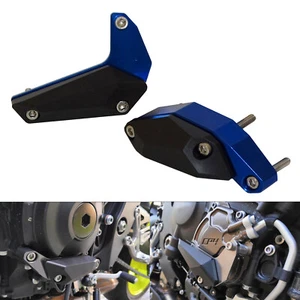 Blue Engine Guard Crash Pad Slider Protector Set For YAMAHA FZ10 MT-10 2016-2021 - Picture 1 of 7