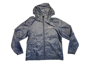 AMAZON Prime Gray Thin TECH COMPANY WINDBREAKER JACKET Hike Rain Coat Women's M - Picture 1 of 7
