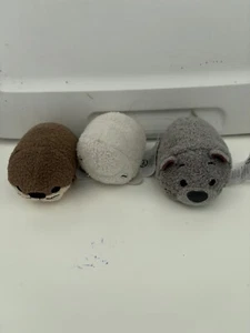Disney Tsum Tsum Lot of 3 Mini Plush Sea Animals. Manatee3.5" Stuffed Animals - Picture 1 of 2