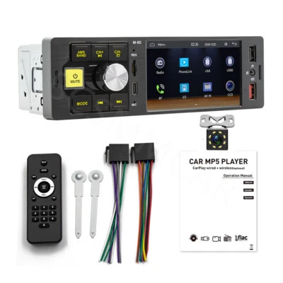 Radio Car MP5 Player Bluetooth Stereo Touch Screen Mirror Link W/Free Camera - Изображение 1 из 4