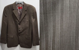 Hugo Boss Red Label Albo / Hago Brown Striped Blazer Suit Jacket Size 42S - Picture 1 of 13