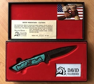 Native Steel By David Yellowhorse Deer Mountain Buck Knife #50 of 100 Limited - Picture 1 of 5