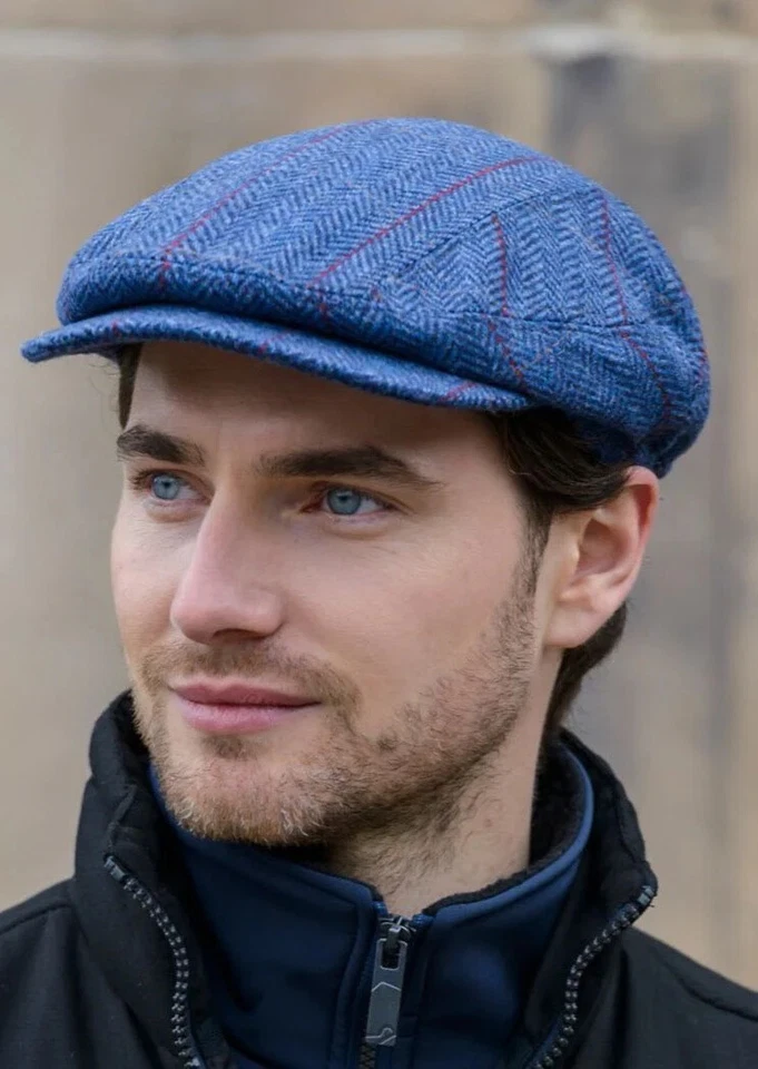 Chapéu de tweed Mucros Weavers irlandês boné plano masculino Kerry 100% lã feito na Irlanda - Imagem 1 de 1