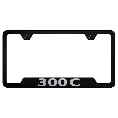 Marco de matrícula recortado con logotipo grabado láser Chrysler 300C Foto 1 de 2