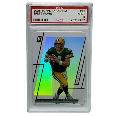 2006 Topps Paradigm | #15 | Brett Favre | SP #'d /169 | PSA 9 | Pop 3 - Image 1 of 4