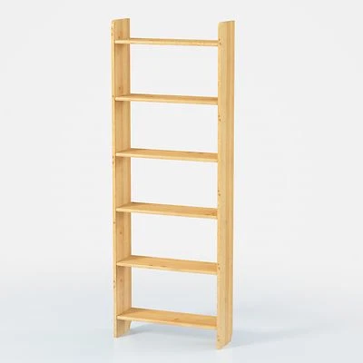 KOMA ÉTAGÈRE À LIVRES PIN BOIS MASSIF ÉTAGÈRE DE BUREAU COULEUR NOYER/AULDE/CHÊNE/...