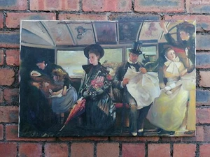 After George William Joy - 'The Bayswater Omnibus' - Oil On Canvas - Unframed - Picture 1 of 9