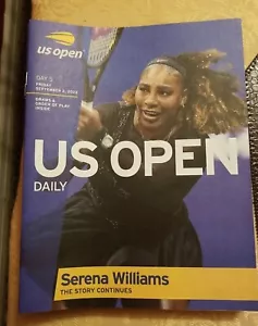 2022 US OPEN TENNIS DAY 5 DAILY PROGRAM SERENA WILLIAMS RETIREMENT Final Match - Picture 1 of 3