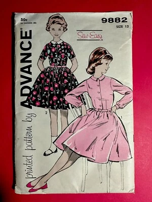 Rare Vintage UNCUT Girl Party Dress Seeing Pattern Advance 12 - Image 1 of 2