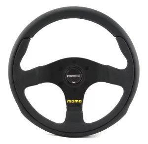 Volante deportivo de cuero Momo Team 30 300 mm negro volante negro - Imagen 1 de 5