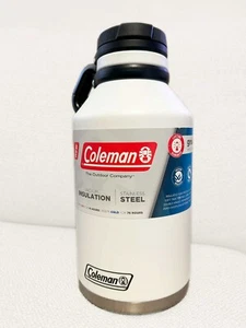 Coleman Stainless Steel Growler 64 oz Vacuum Insulated Wide Mouth Growler, White - Picture 1 of 7