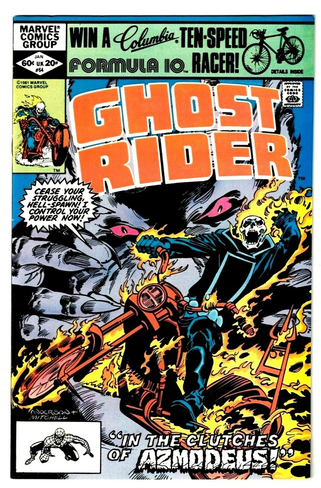 GHOST RIDER #64 (NM-) ASMODEUS Cover Story Appearance! Marvel 1982 High Grade - Image 1 of 1