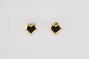 Tiffany & Co. Orecchini a Borchie Cuore Puffato Oro Giallo 18k Elsa Peretti (5,66g) - Foto 1 di 1
