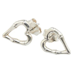 GUCCI Bamboo heart Stud earring Women 【Used】 - Picture 1 of 7