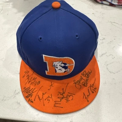Denver Broncos And San Francisco Giants Autograph Hats Two For The Price Of One - Image 1 of 4