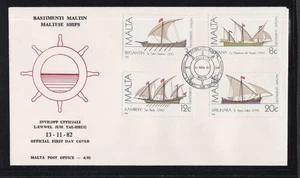 MALTA 1982 FIRST DAY COVER SAIL BOATS + CACHET - Picture 1 of 1
