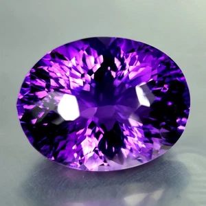 16.45 ct Oval (18.30 x 14.09 mm) Brazil Natural Purple Amethyst Loose Gemstone - Picture 1 of 2
