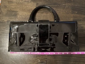 Cartera Hugo Boss de charol negra - Imagen 1 de 12