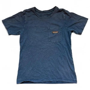 Patagonia Hemp Organic Cotton Navy Blue Pocket Tee Men’s Size Small Sustainable - Picture 1 of 6