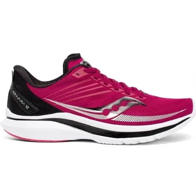 SAUCONY Kinvara 12 Women's 10W Wide Running Shoes Cherry/Silver/Black S10619-55 - Image 1 of 4