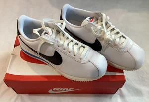 Nike Cortez Womens White, Black And Blue Sneakers  Size 10 - Picture 1 of 11