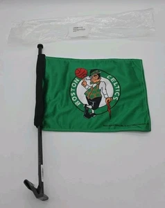 Boston Celtics schwarze Stange Auto Flagge Fensterhalterung 2-seitig 16x19 neu - Bild 1 von 4