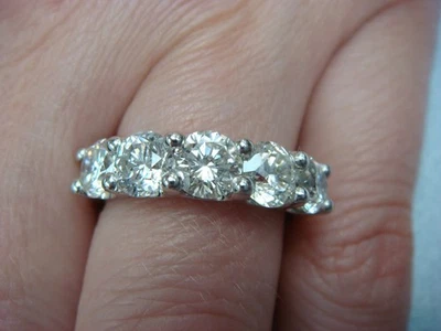 2.00 CARAT LADIES DIAMOND WEDDING-ANNIVERSARY RING NATURAL EARTH LARGE DIAMONDS - Image 1 of 4
