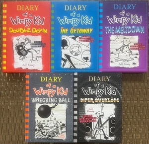 Five (5) Diary of a Wimpy Kid Books (Hardcover, Brand New) - Picture 1 of 6