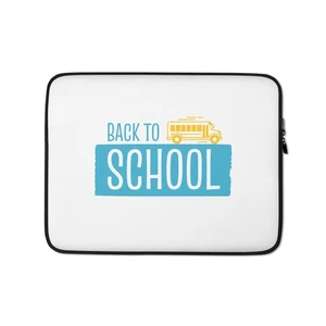 Sleeve 13 inch laptop White pocket Back to school - Afbeelding 1 van 1