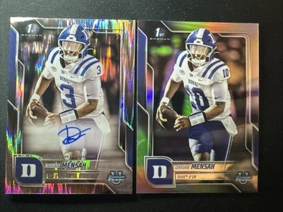 2025 Bowman U Darian Mensah 1st Bowman Stealth On-Card Auto Duke & Refractor - Image 1 of 2