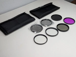 67mm Set of 7 Filters - Neewer CPL, ND2, 4, 8, FL-D, UV, 4pt Star w/ Cases - Picture 1 of 6