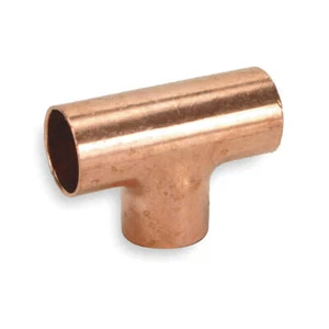 NIBCO 611 11/4X11/4X1/2 Reducing Tee,Wrot Cu,1-1/4"x1-1/4"x1/2" 5P110 - Picture 1 of 2