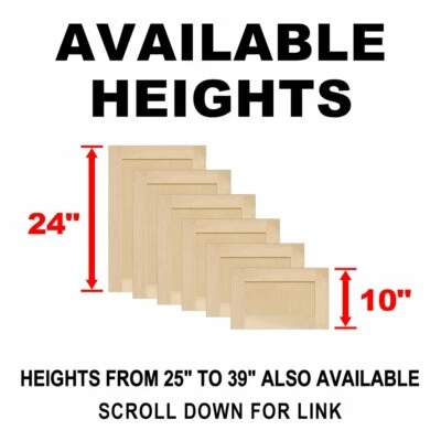 KENDOR Unfinished Maple Shaker Cabinet Doors (Up to 24"H)