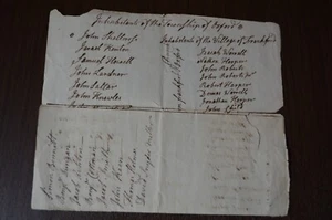 19th Century Inhabitants List Frankford Village & Oxford PA Handwritten 1 Pg. - Picture 1 of 5