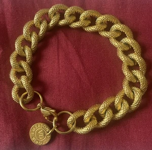 Victoria Emerson Rachel Bracelet Chunky Gold Tone Mesh Chain  - Picture 1 of 5
