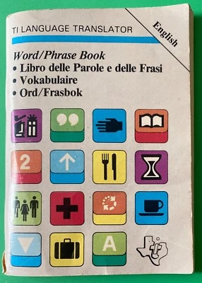 Libro parole e frasi Inglese/Italiano  +2 e codici x TEXAS I Language Translator - Immagine 1 di 4