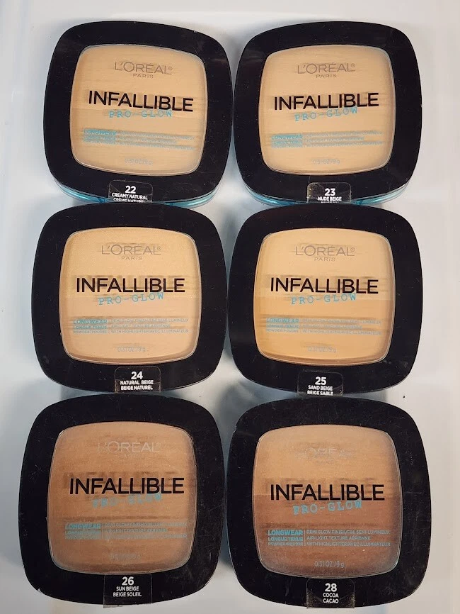 Loreal Infallible Pro-Glow Longwear Pressed Face Powder Choice Color Variety - Image 1 of 1