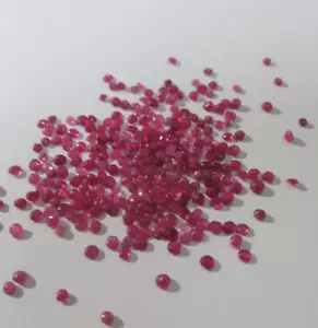 7pcs Natural Red Ruby Loose Stones 2.3 to 2.6mm Top AAA Round Ruby Jewellery - Picture 1 of 3