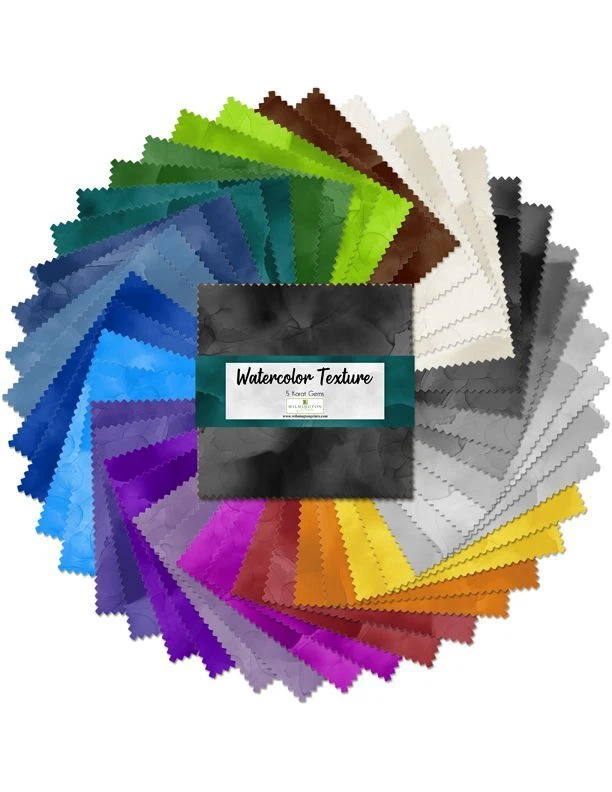 Essential Gems By Wilmington Prints-Watercolor Texture - 5 Karat Gems/Charm Pack - Image 1 of 1