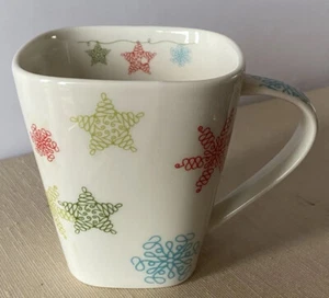 Starbucks Mug 10 oz. Snowflake Coffee Hot Chocolate Diner Style Ceramic 2005 - Picture 1 of 5