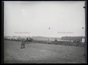 Horse Racing Horses C1920 Photo Negative Stereo Plaque Vintage V31L8N - Picture 1 of 2
