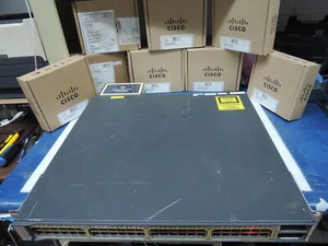 Cisco WS-C3750E-48PD-SF Gigabit Layer 3 POE Switch . 90 Day's wrty . Real - Picture 1 of 4