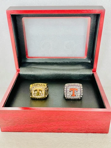 2 PCS Tennessee Volunteers Championship Ring W Box, Ship From US 1998/2008 Cover