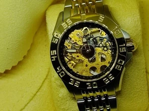 NEW Invicta Mens 5118 Automatic Skeleton Mechanical SS two tone Band - Picture 1 of 7